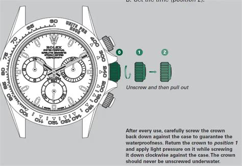 instruction manual rolex daytona watch